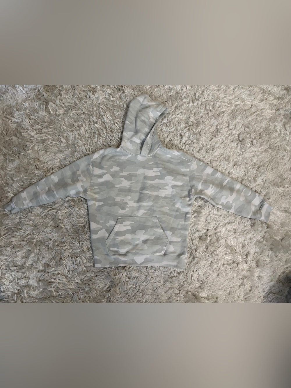 DSG Youth Classic Fleece Hoodie- Pure White Perfect Camo, Sz L